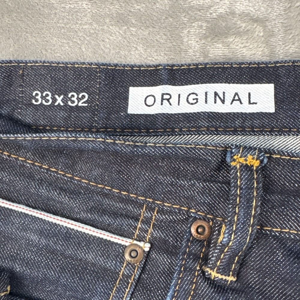 Gap Jeans Mens 33x32 1969 Original Dark Wash Ringspun Denim - Picture 3 of 9
